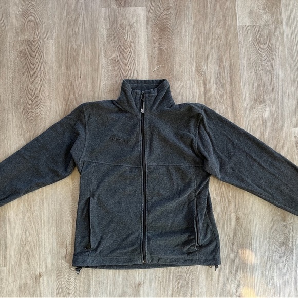 Columbia Fleece Zip Jacket - Charcoal Gray (Mens M) - Picture 3 of 3